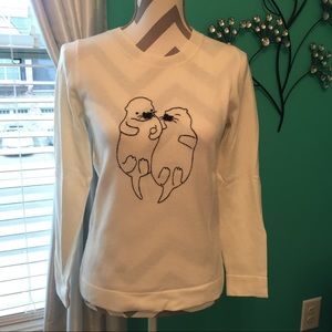 NWT Sea Otter cream sweater